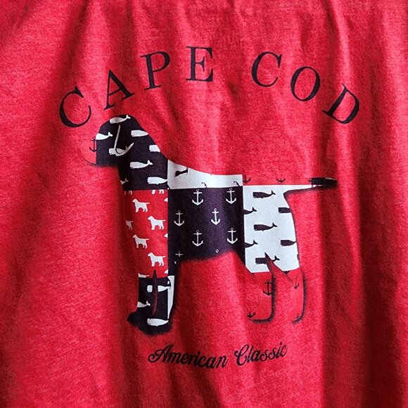 Cuffy's Cape Cod Red American Classic Scoop Neck T-Shirt Size Large - Picture 16 of 16